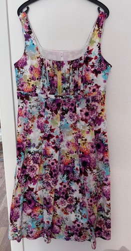 Blumenkleid violett blau - blumenkleid, violett-blau