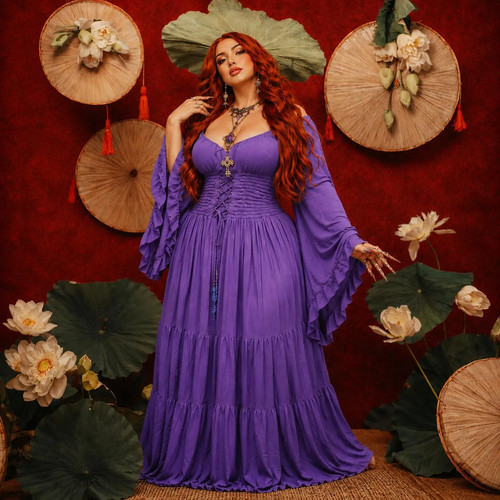 Cottagecore maxi gown cottage - maxi,