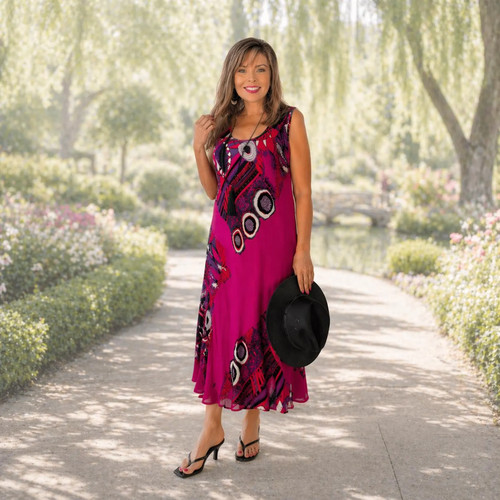 Long bias dress crinkle - long, dress,