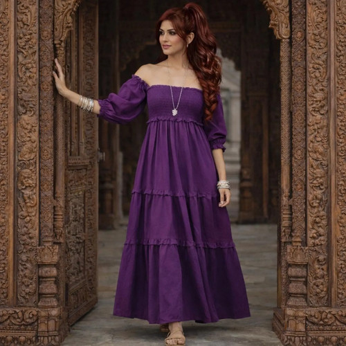 Maxi dress empire - empire, waist