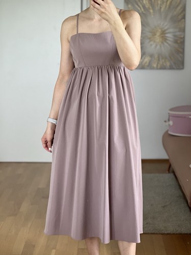 Mauvefarbenes trägerkleid - mauvefarbenes,