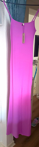 Damen maxikleid lang violett - lang,
