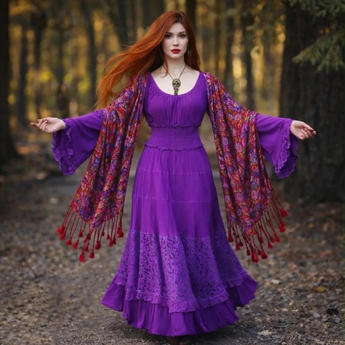 Boho lace maxi - boho,