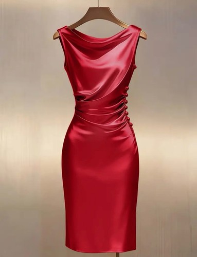 Elegantes rotes satin - rotes,