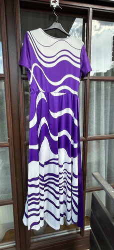 Cooles maxikleid weiß violett - cooles, weiß/violett