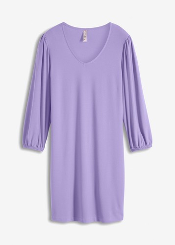 Jerseykleid mit volumenärmeln - jerseykleid,